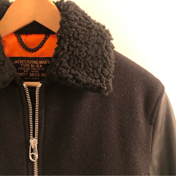 Rag & Bone x Schott Flight Jacket in Black (size S) - Picture 2 of 4